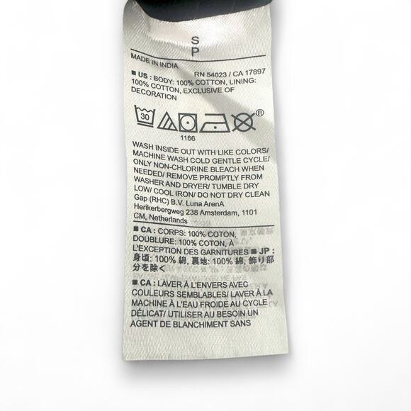 Banana Republic Embroidered-Sleeve Mini Dress Size S Black Bohemian Tribal Trim - Picture 11 of 13